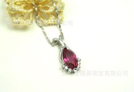 925純銀紅剛玉項(xiàng)鏈 韓國(guó)飾品批發(fā)市場(chǎng)的性價(jià)比之選